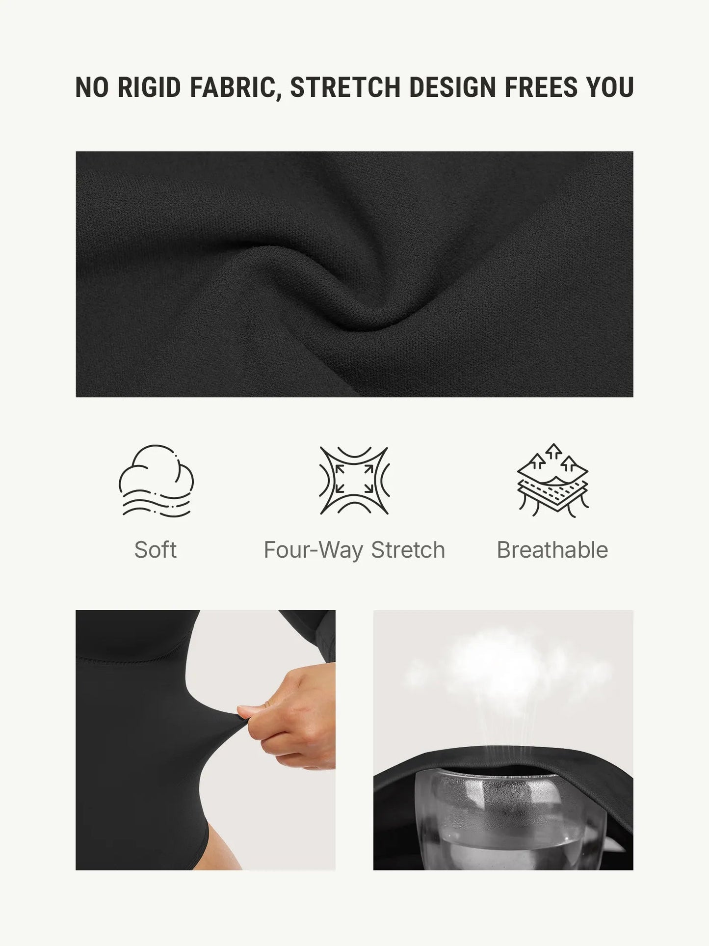 Selucy™ Seamless Long Sleeve Tummy Control Thong Bodysuit