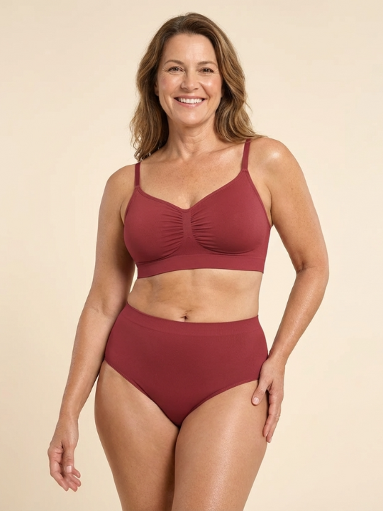 Selucy seamless contour bra bordeaux for women