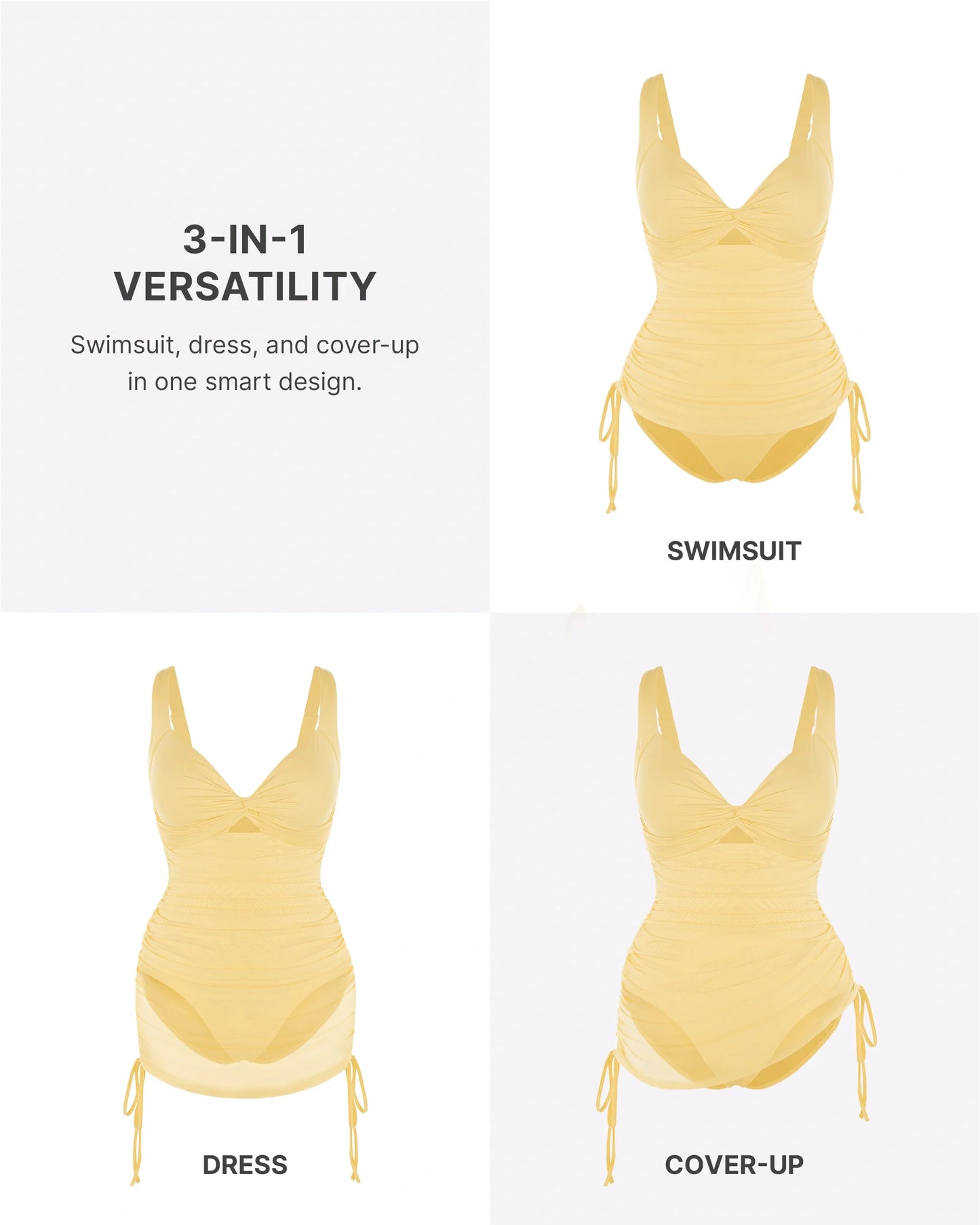 Selucy™ All-In-One Mesh Wrap Shaping Swimsuit