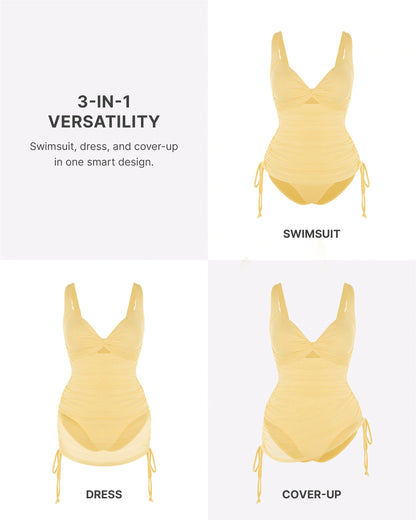 Selucy™ All-In-One Mesh Wrap Shaping Swimsuit