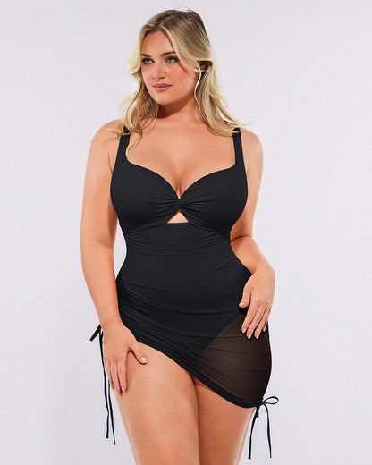 Selucy™ All-In-One Mesh Wrap Shaping Swimsuit