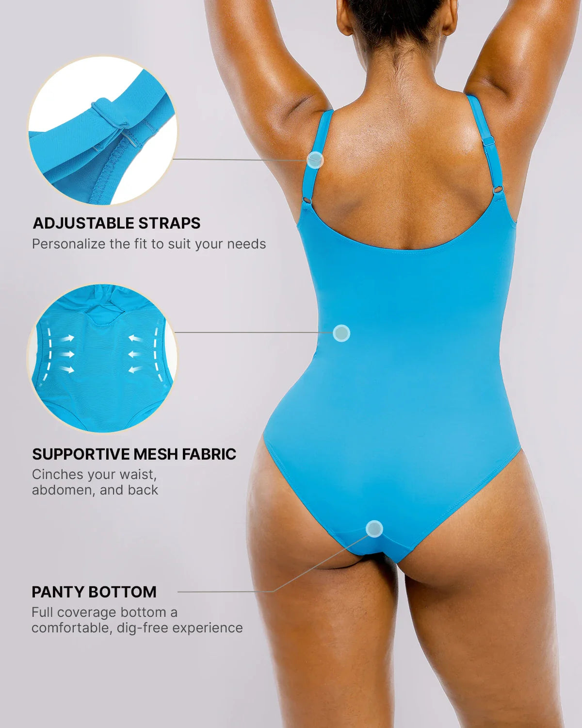 Selucy™ Ribbed Cutout-Front Shaping Swimsuit