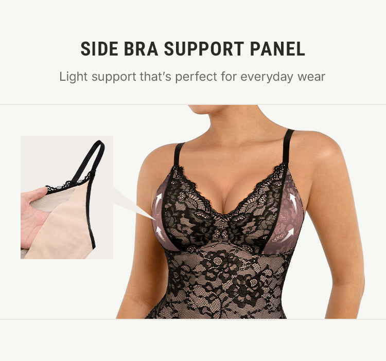selucy vneck bodysuit bra support for women